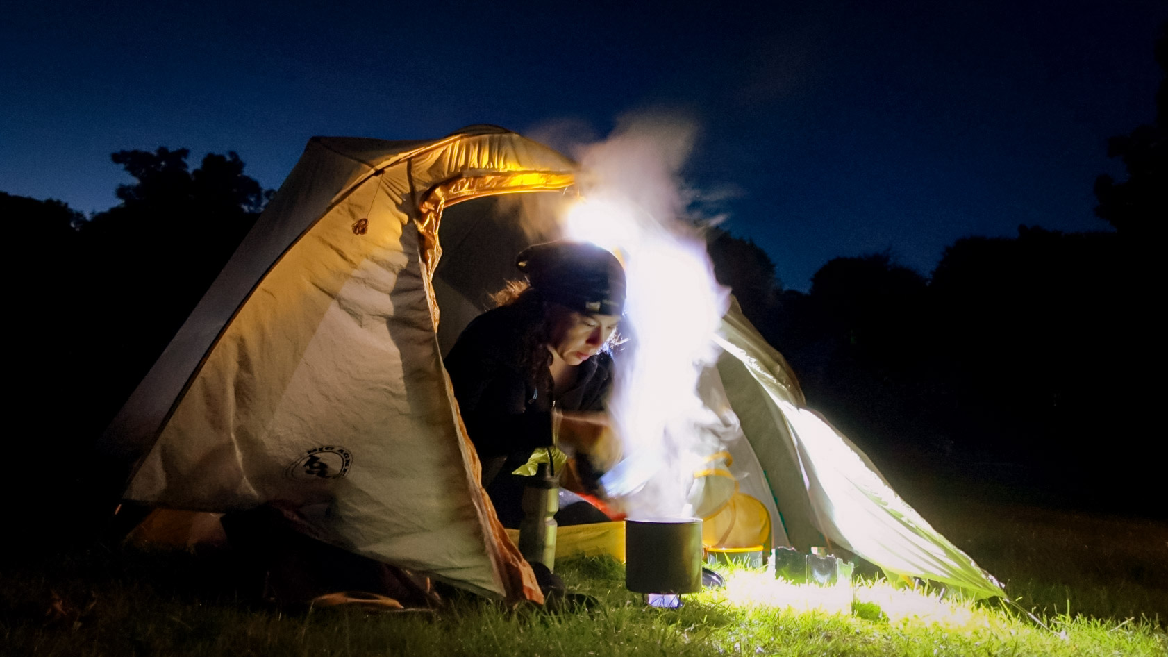 camping over stove