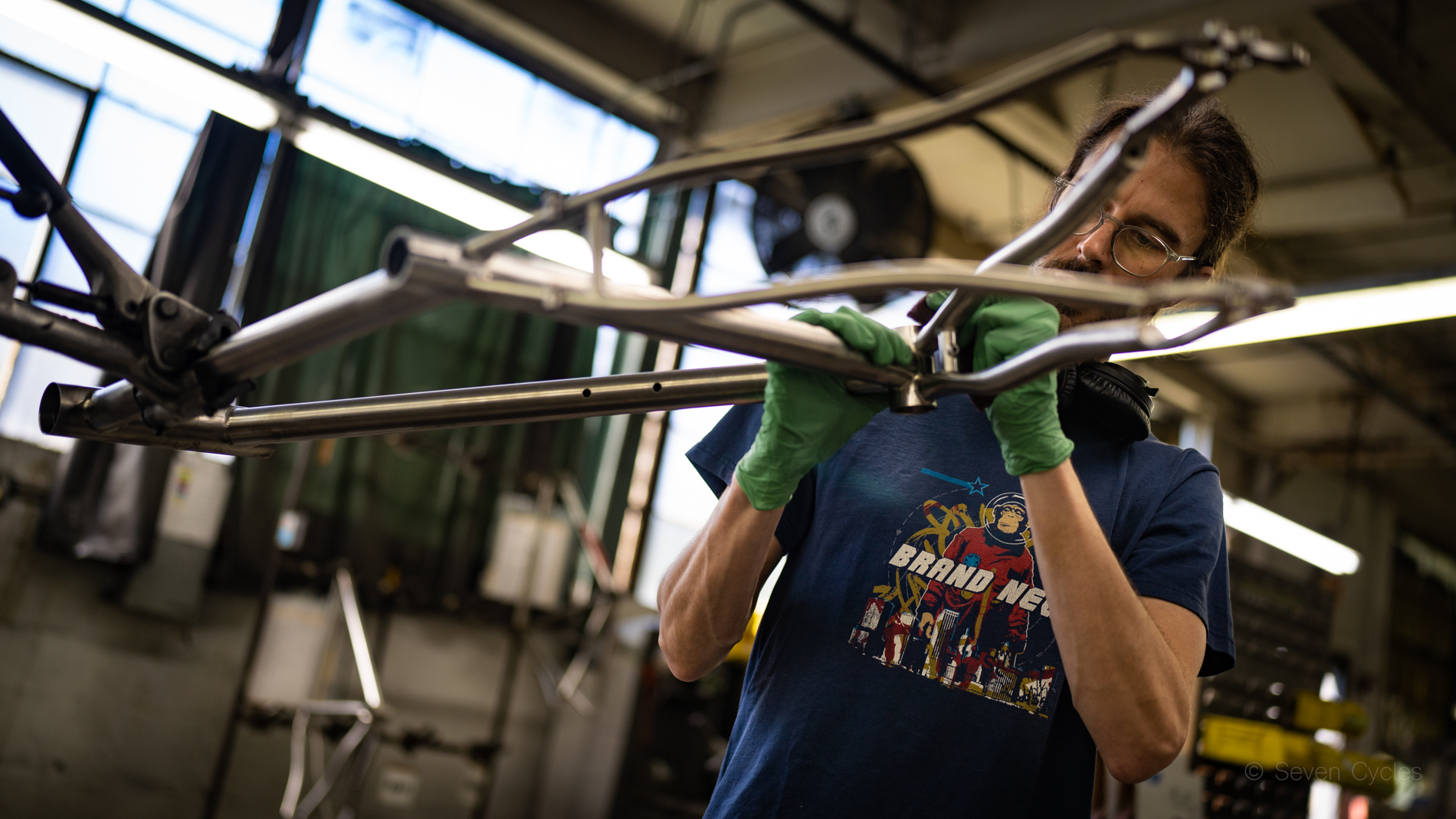 Matt finishing a frame