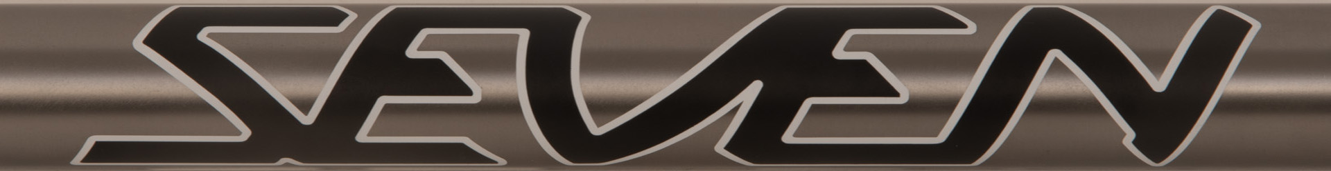 slant seven down tube graphic in charcoal, white outline