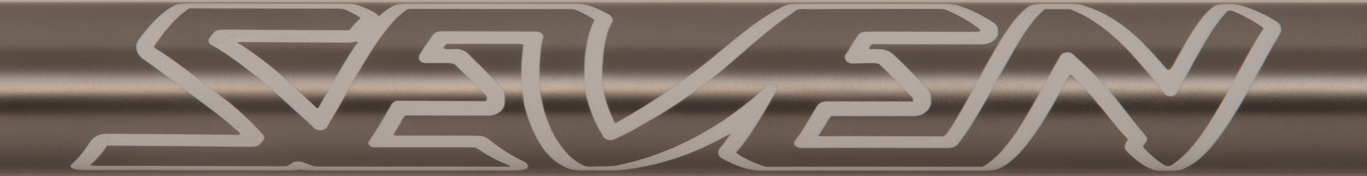 slant seven down tube graphic in white outline